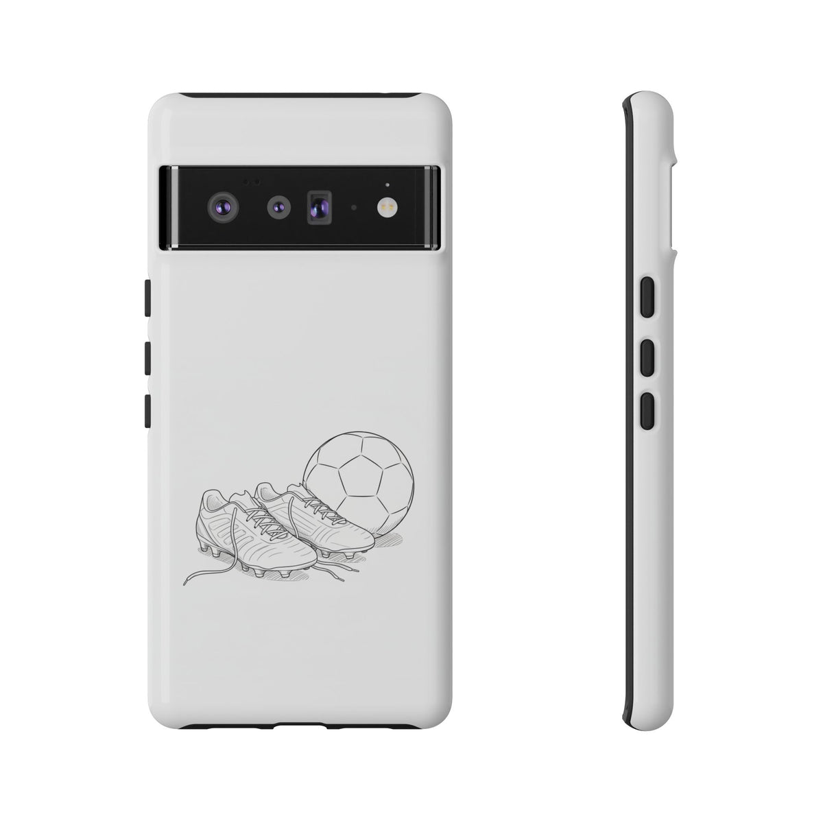 Phone Case, Football Boots & Ball Sketch , Tough Case