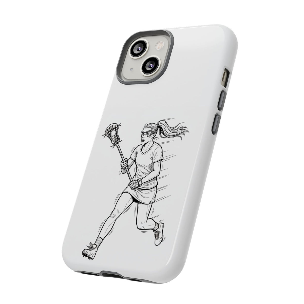 Phone Case, Lacrosse Player Sketch, Tough Case
