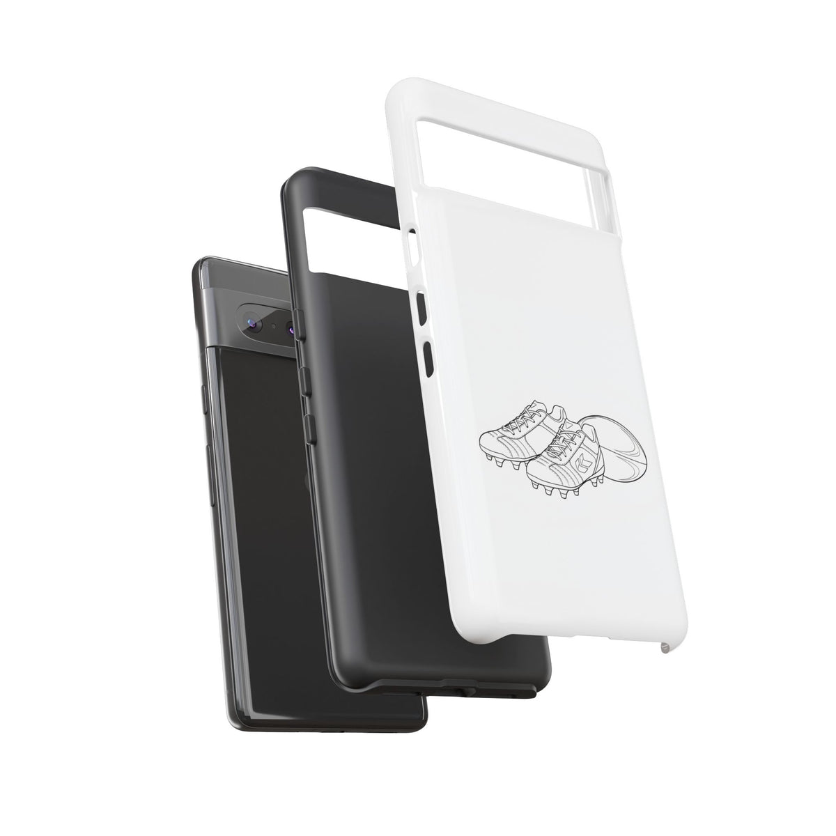 Phone Case, Rugby Ball & Boots Sketch, Tough Case