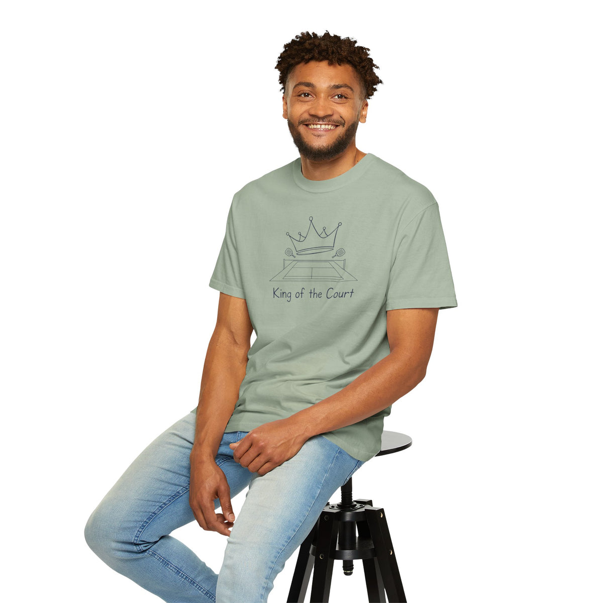 T-shirt, Racket Sports, King of the Court Sketch design, Cotton, Various Colours