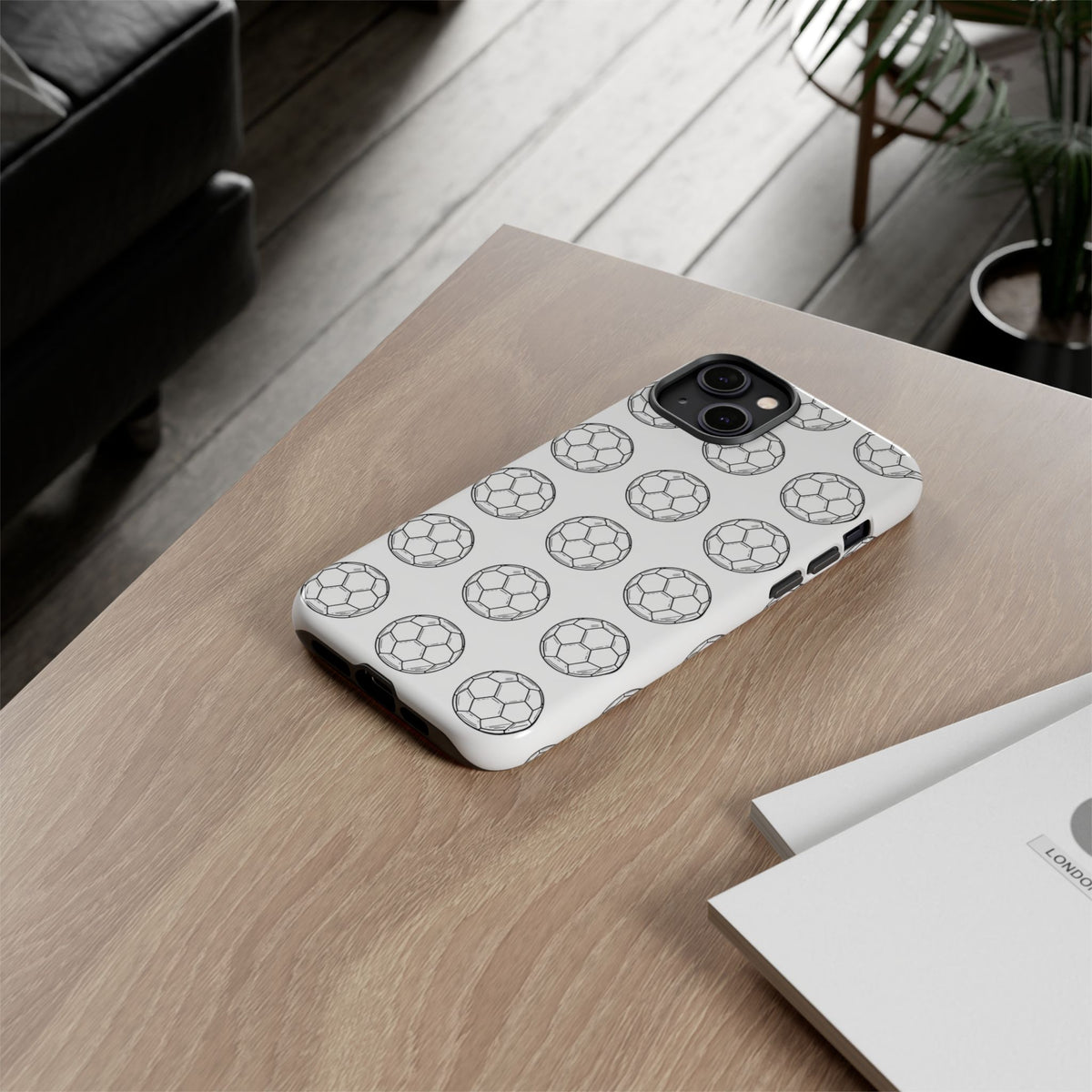 Phone Case, Football Minimalist Football Repeat Design, Tough Case