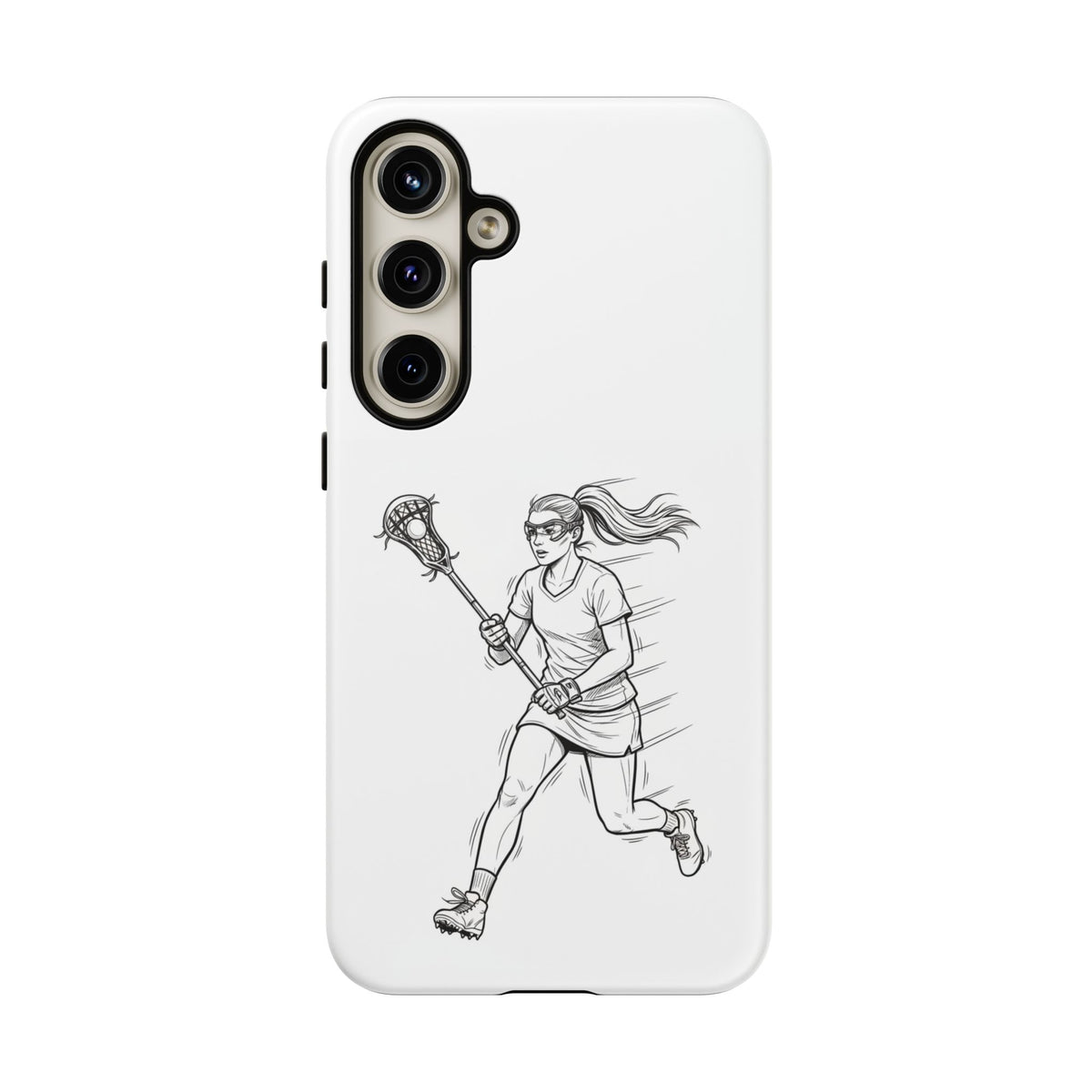 Phone Case, Lacrosse Player Sketch, Tough Case