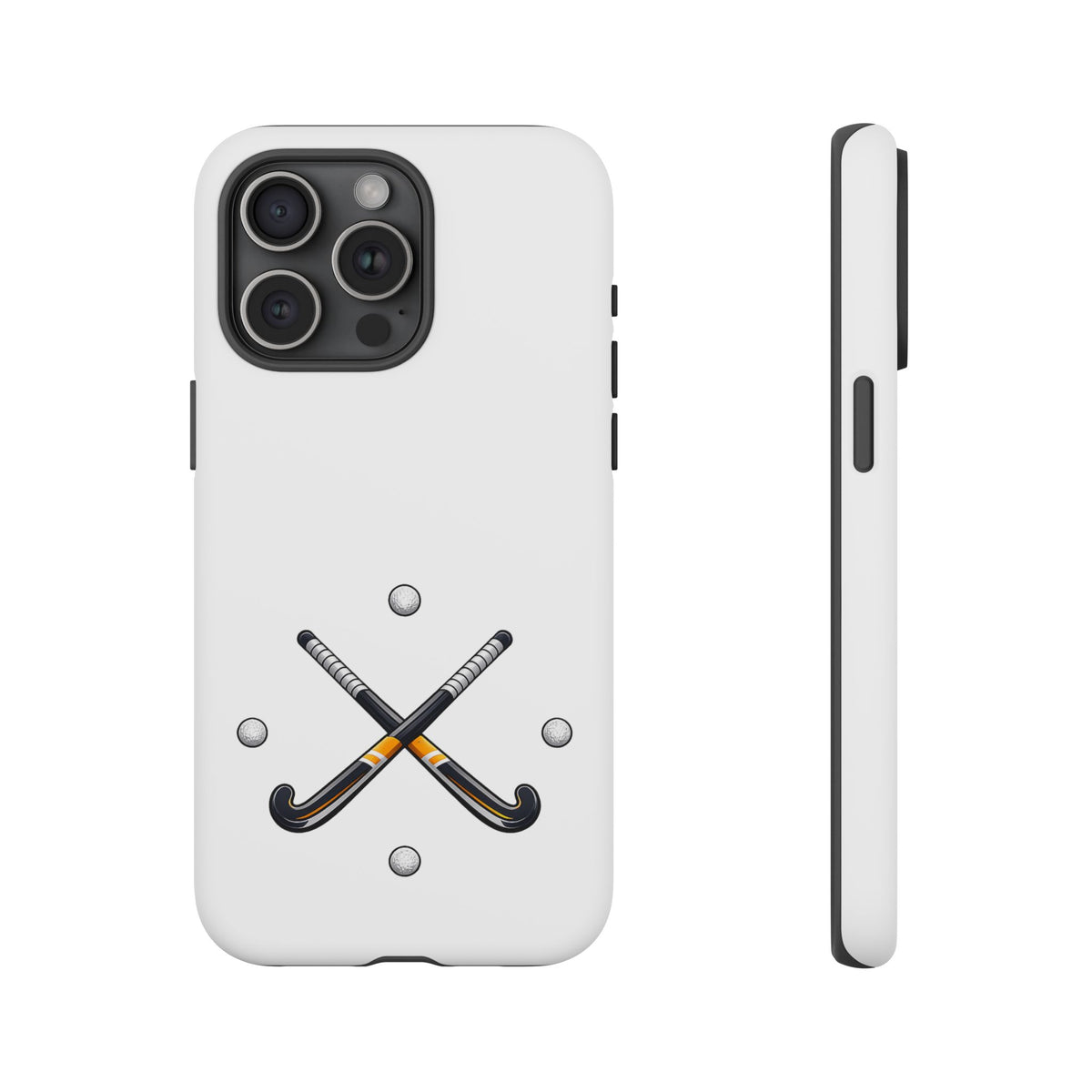 Phone Case, Hockey Crossed Sticks & Balls Design, tough Case