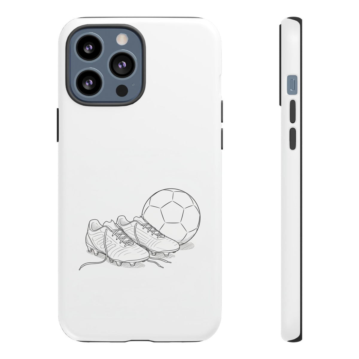 Phone Case, Football Boots & Ball Sketch , Tough Case