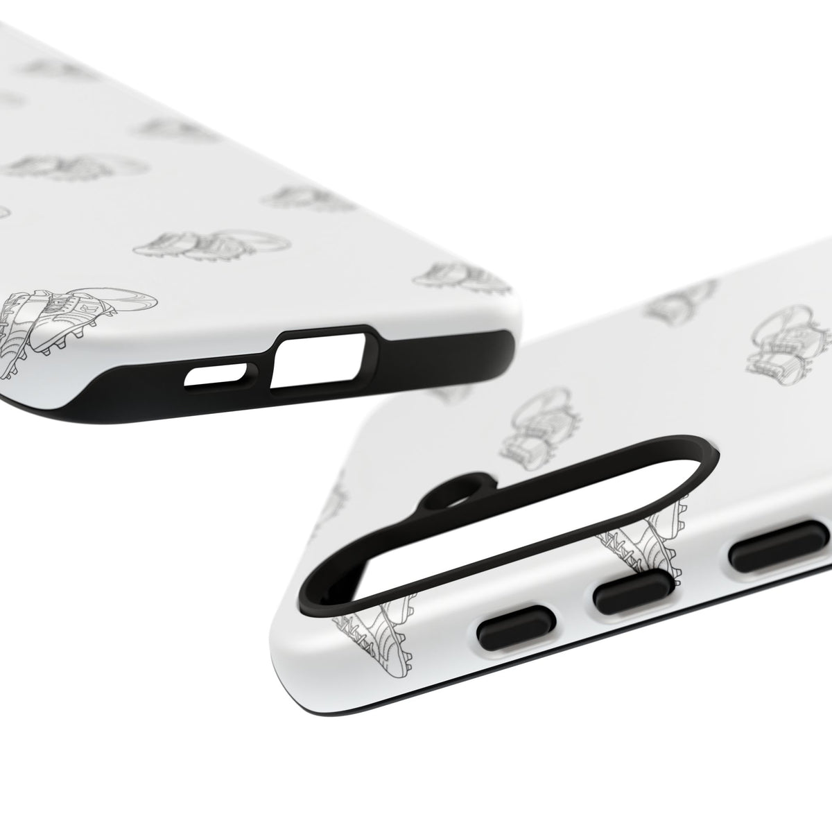 Phone Case Rugby Boots & Ball Repeat Pattern Tough Cases