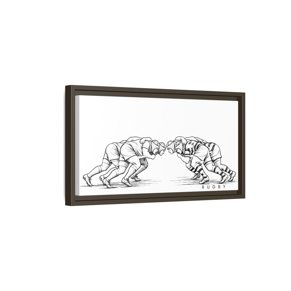 Print, Rugby Scrum,  Matte Canvas Print Framed Art
