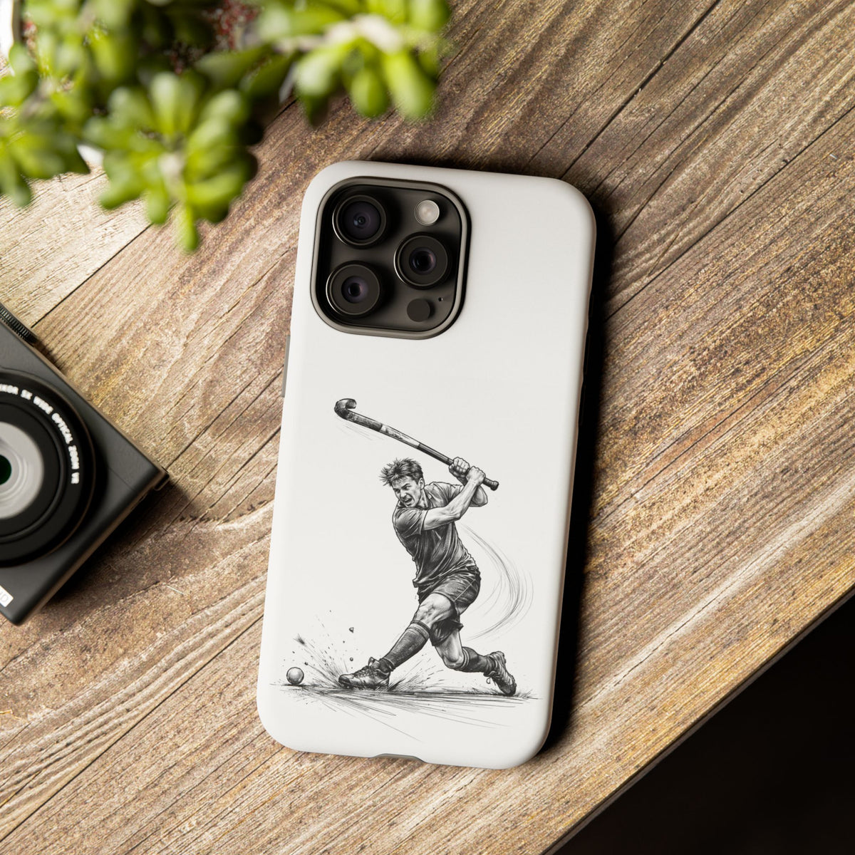 Phone case, Male Hockey Player Tomahawk Sketch,  Tough case