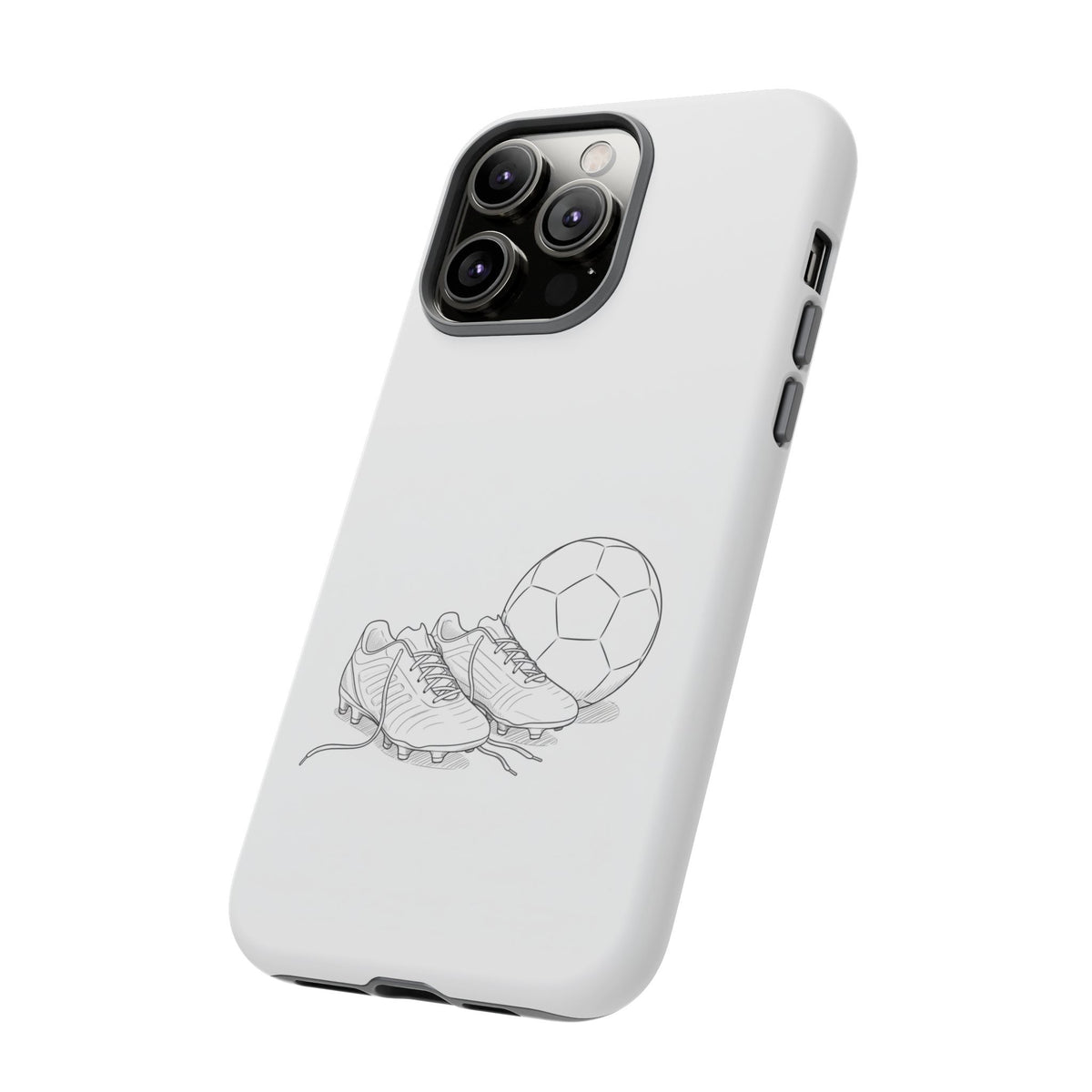 Phone Case, Football Boots & Ball Sketch , Tough Case