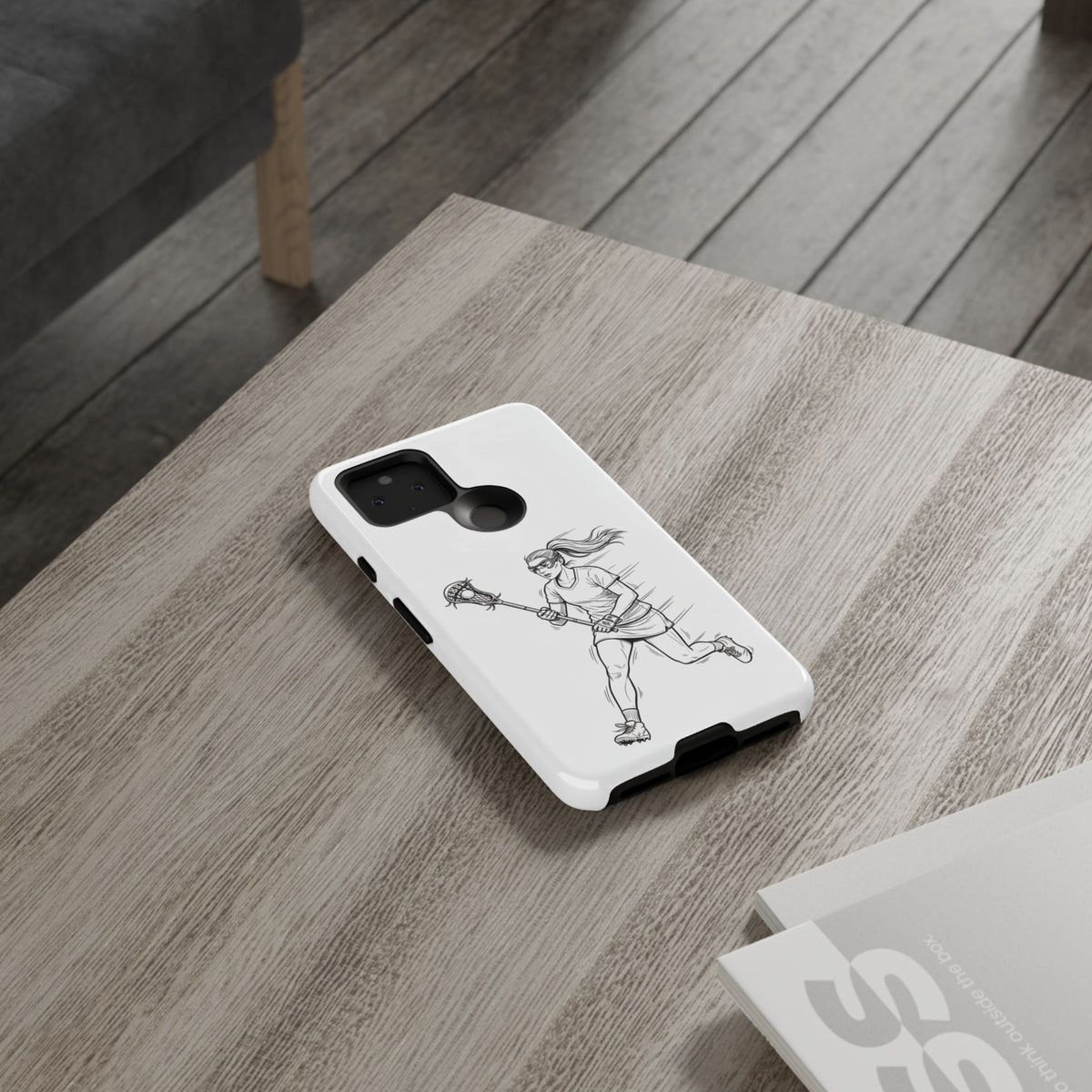 Phone Case, Lacrosse Player Sketch, Tough Case