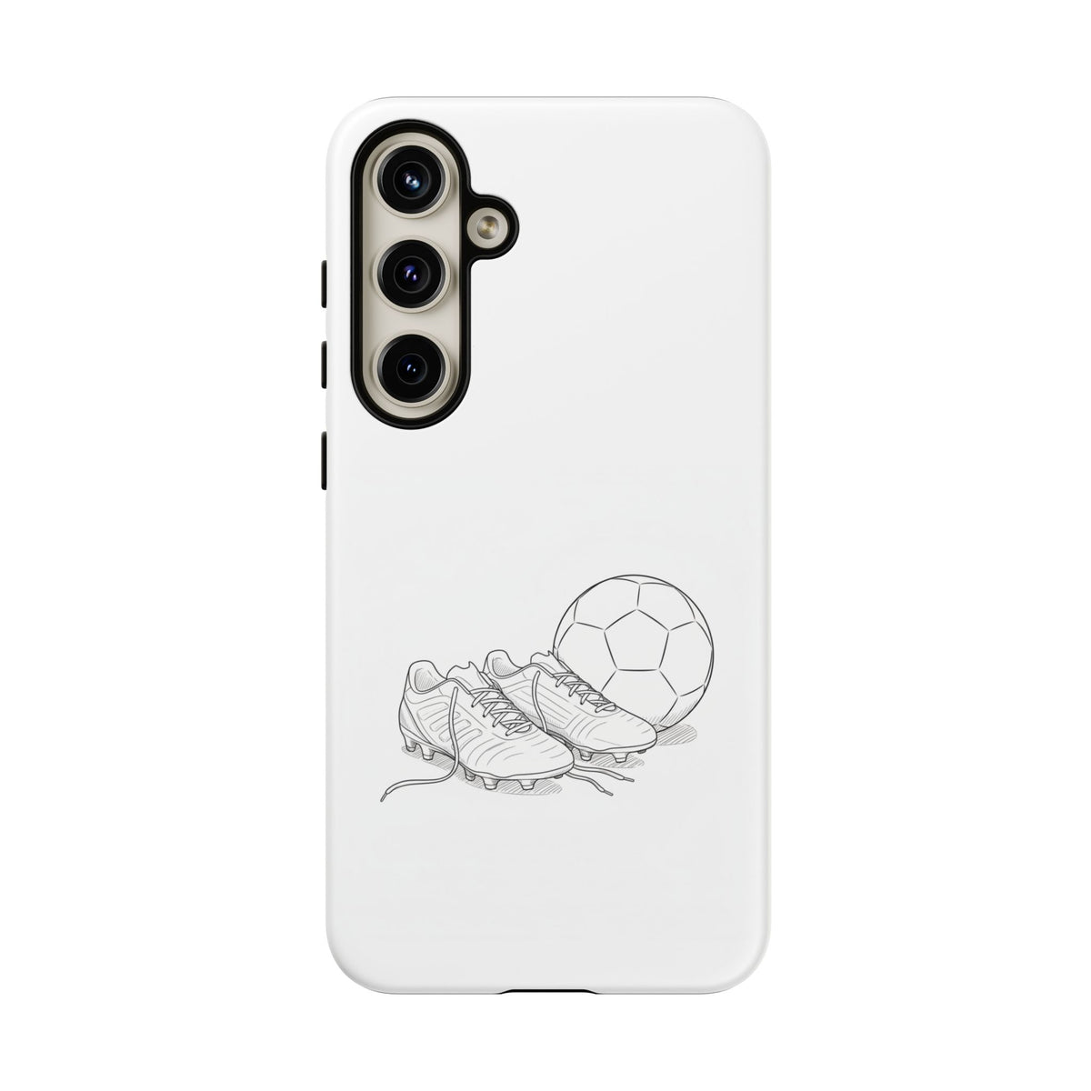 Phone Case, Football Boots & Ball Sketch , Tough Case