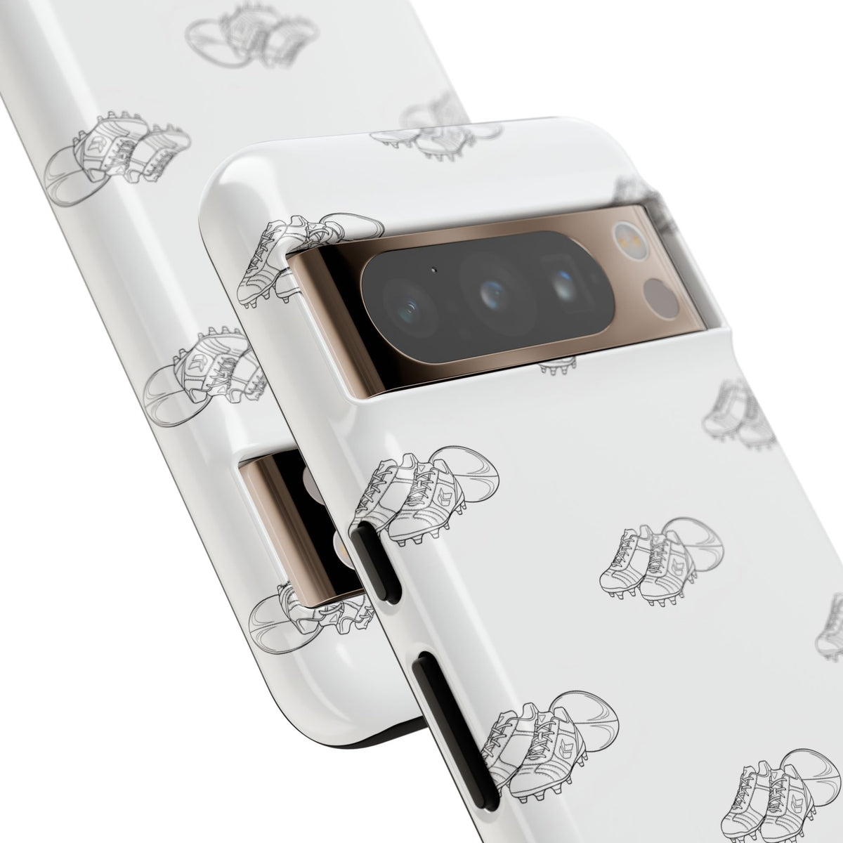 Phone Case Rugby Boots & Ball Repeat Pattern Tough Cases