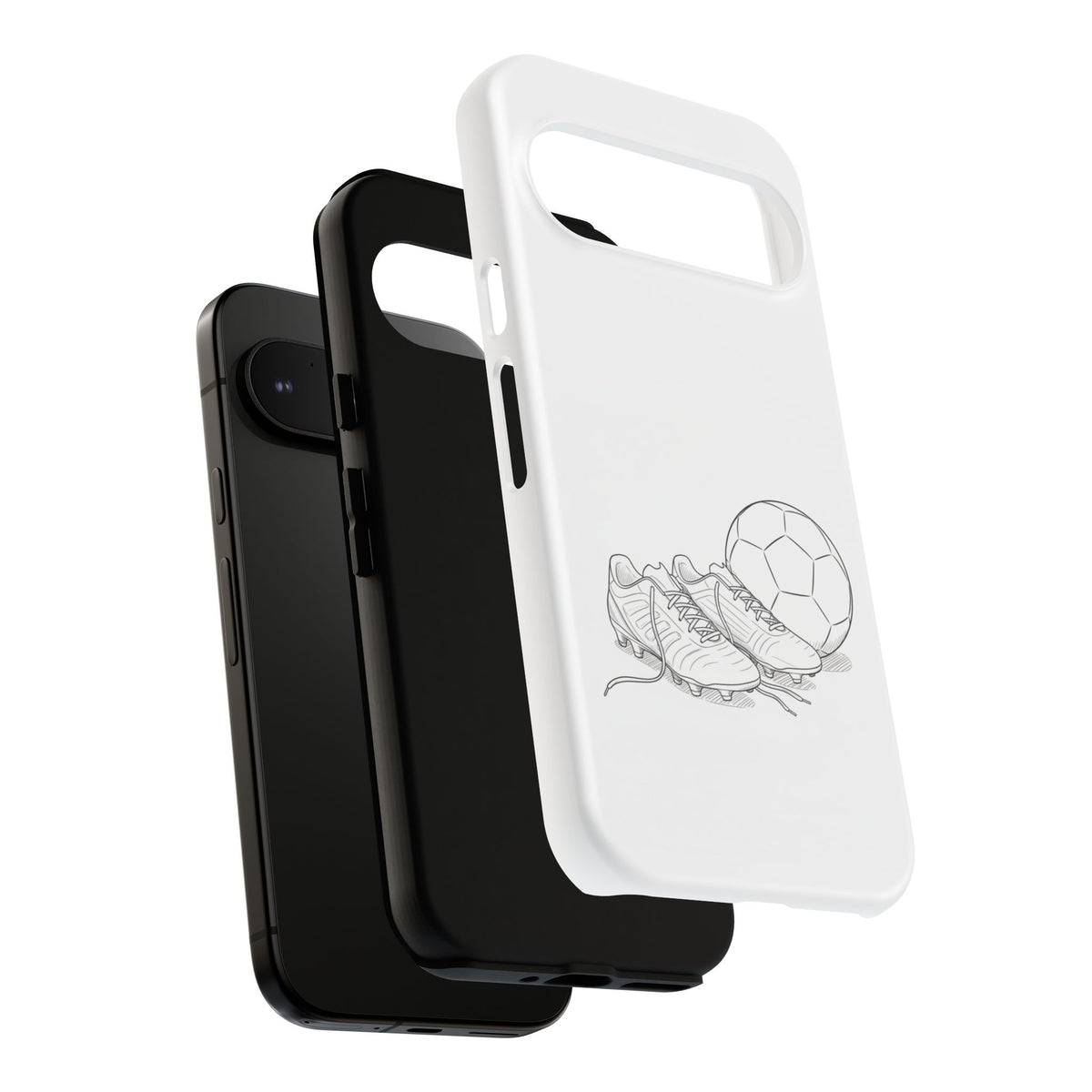 Phone Case, Football Boots & Ball Sketch , Tough Case