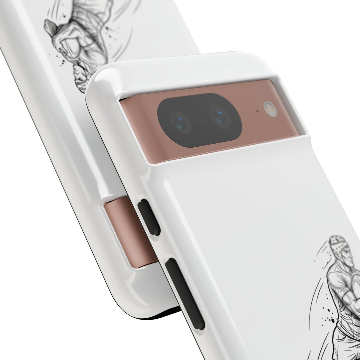 Phone Case, Rugby Try Swan Dive Minimalist Sketch design, Tough Case