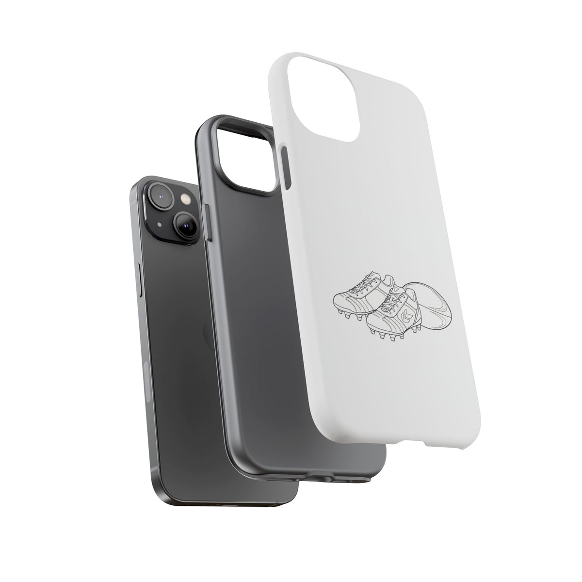 Phone Case, Rugby Ball & Boots Sketch, Tough Case