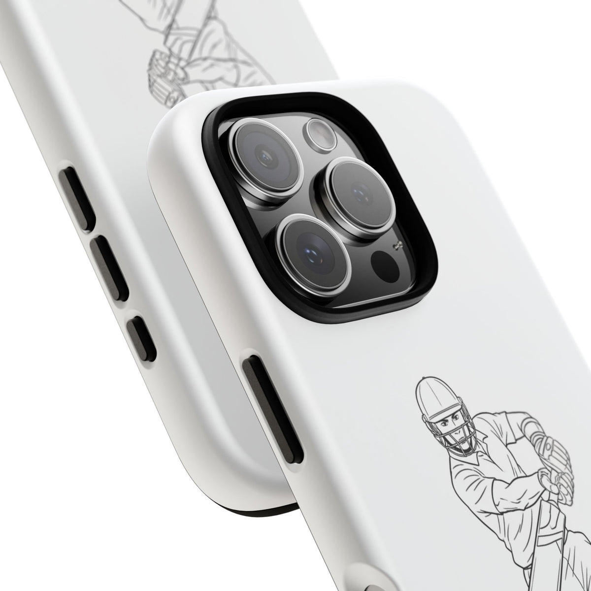 Phone Case, Cricket Batsman Sketch, Tough Case