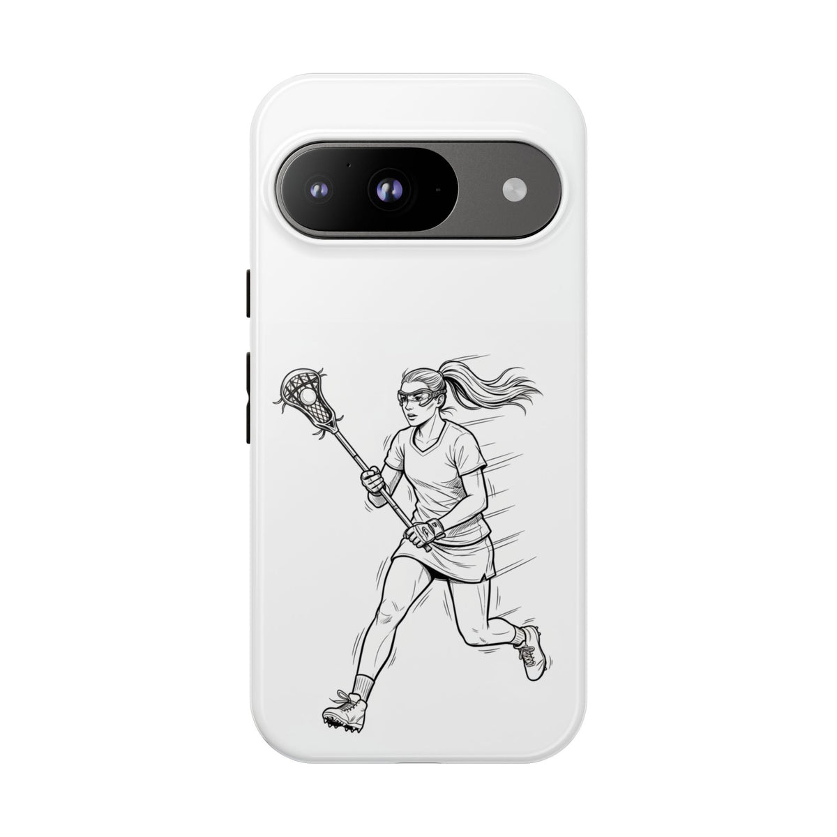 Phone Case, Lacrosse Player Sketch, Tough Case