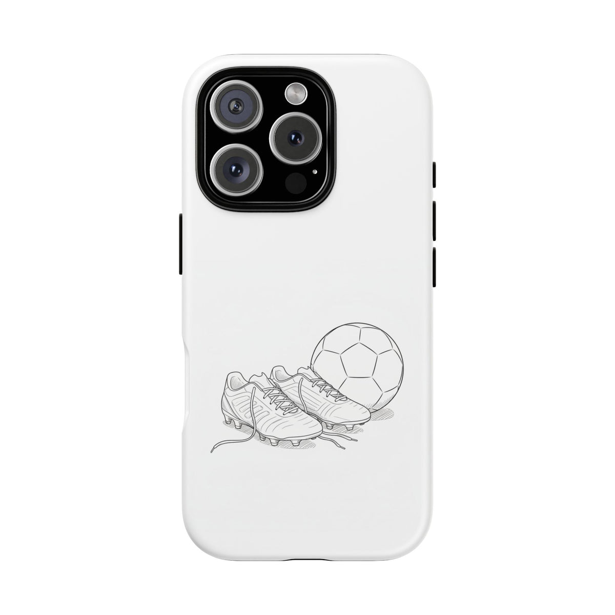 Phone Case, Football Boots & Ball Sketch , Tough Case