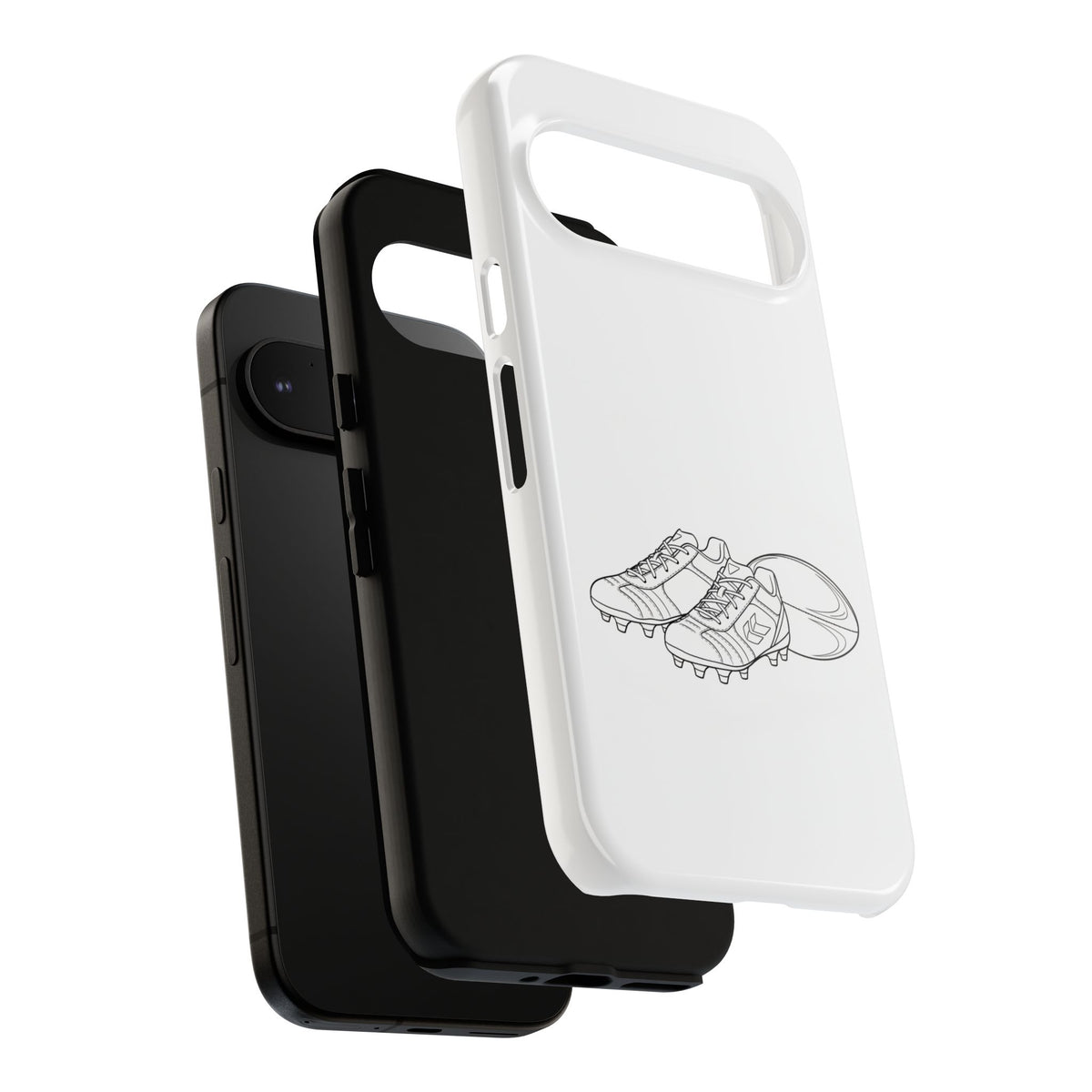 Phone Case, Rugby Ball & Boots Sketch, Tough Case