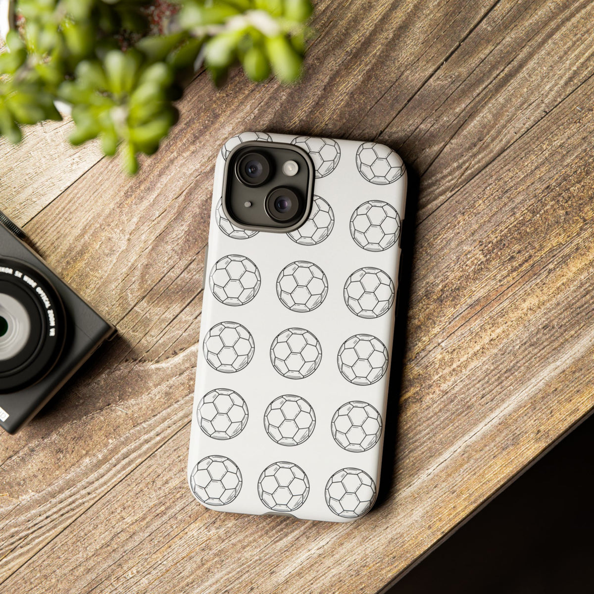 Phone Case, Football Minimalist Football Repeat Design, Tough Case