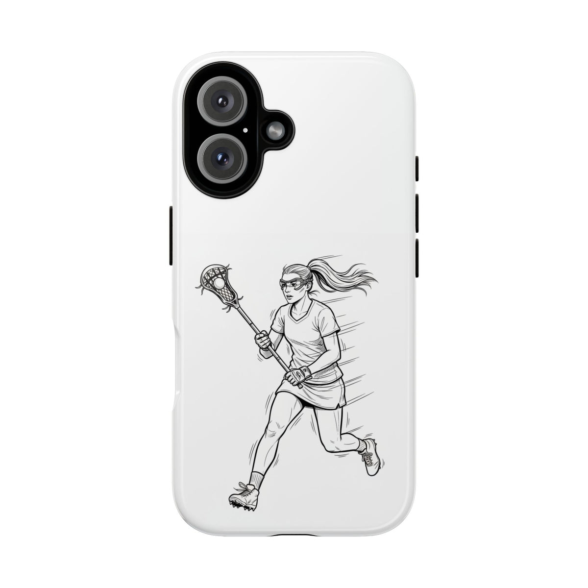Phone Case, Lacrosse Player Sketch, Tough Case