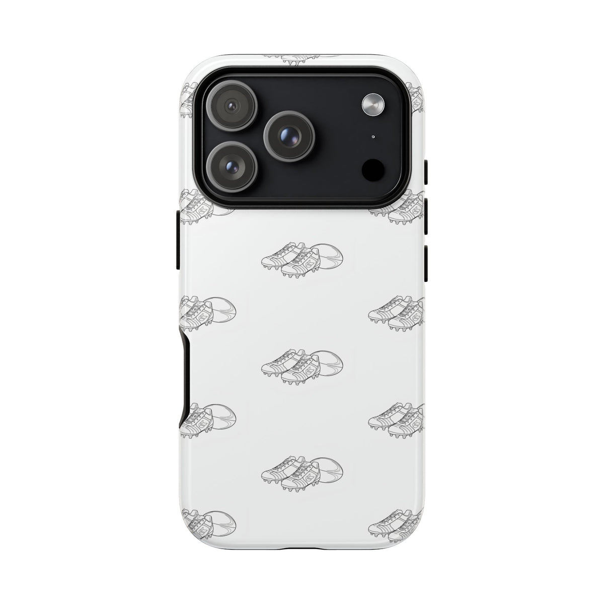 Phone Case Rugby Boots & Ball Repeat Pattern Tough Cases