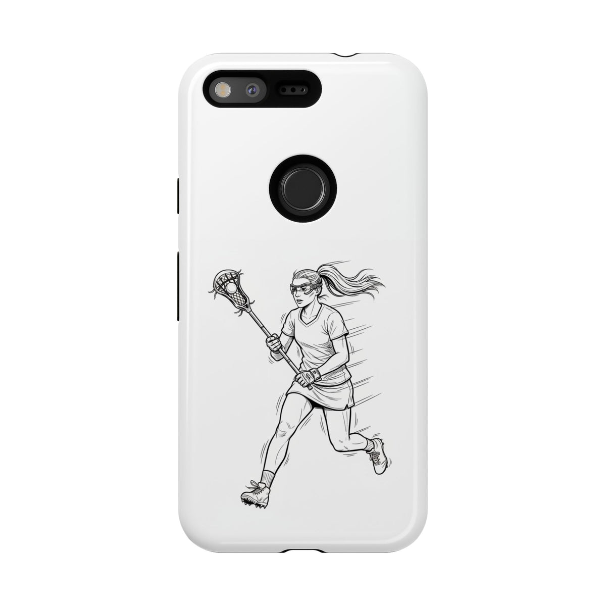 Phone Case, Lacrosse Player Sketch, Tough Case