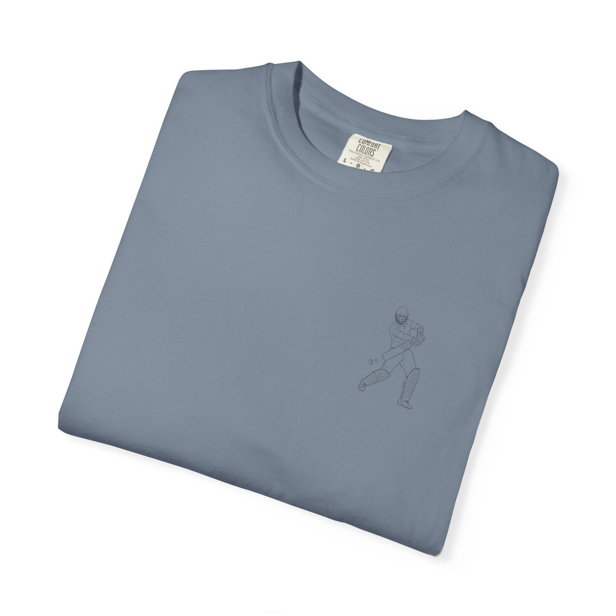 T shirt, Cricket Batsman Minimalist sketch design, Cotton, Various Colours
