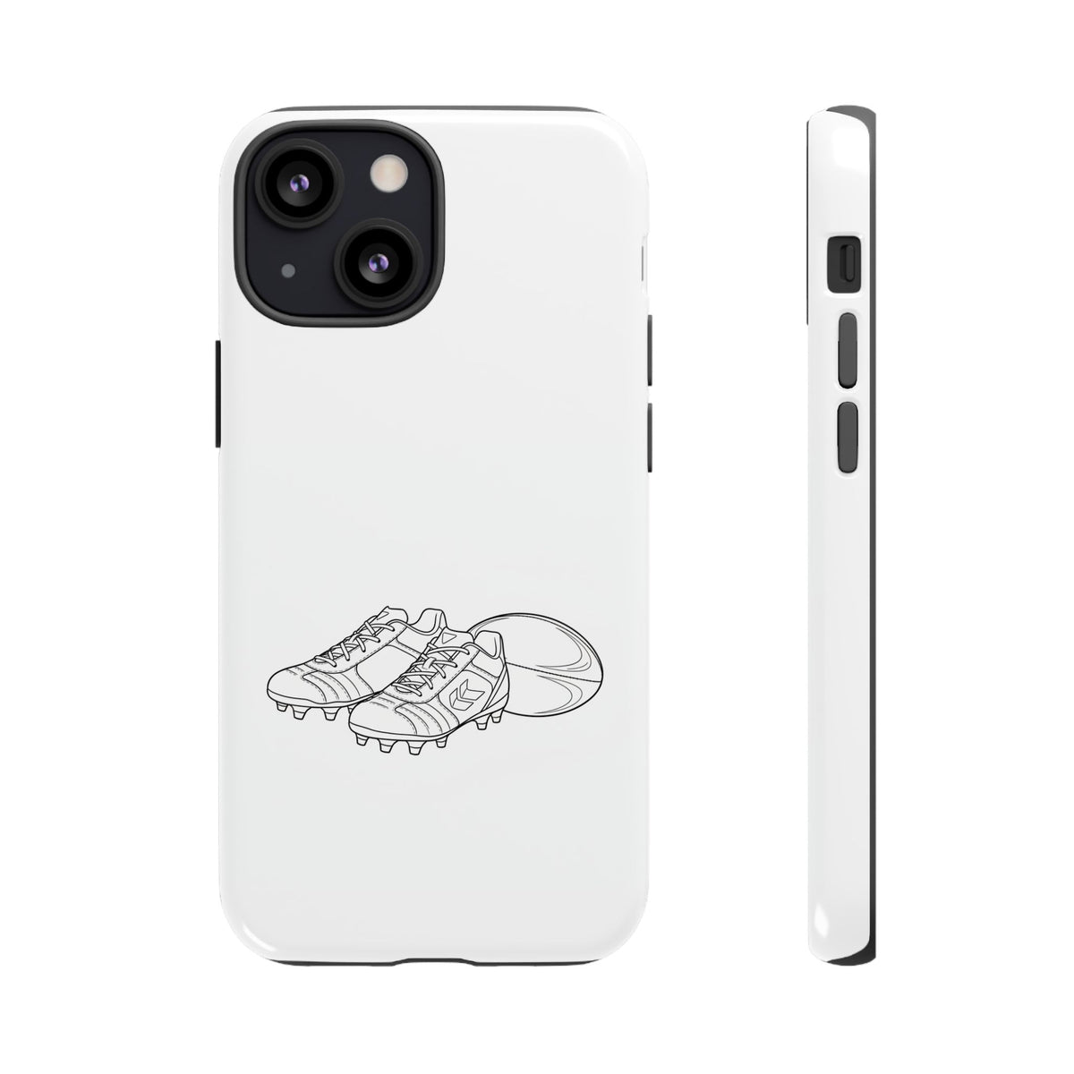 Phone Case, Rugby Ball & Boots Sketch, Tough Case
