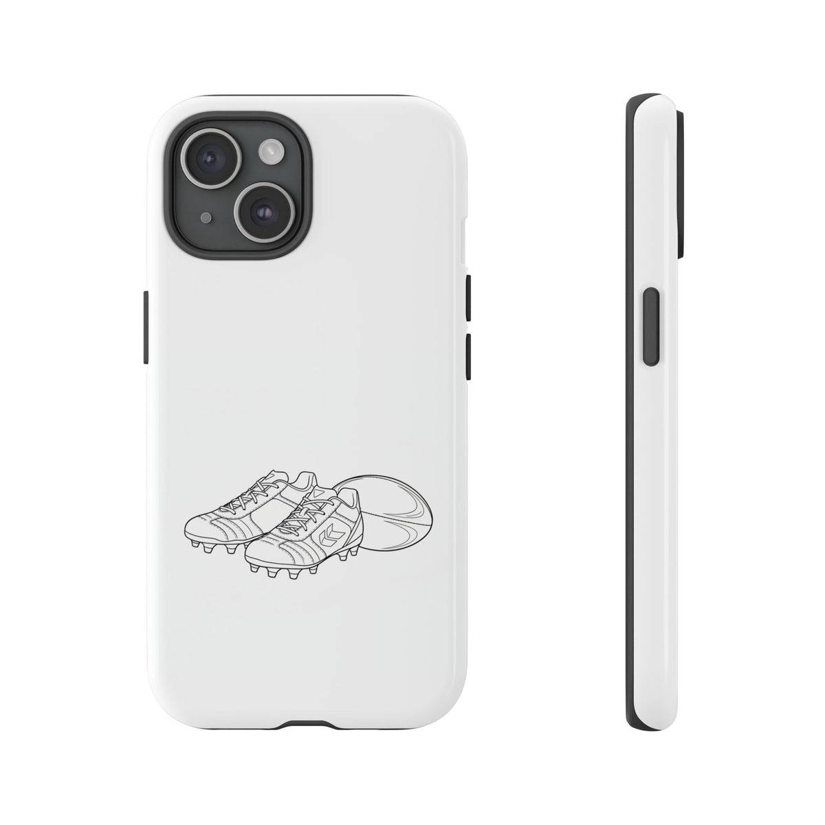 Phone Case, Rugby Ball & Boots Sketch, Tough Case