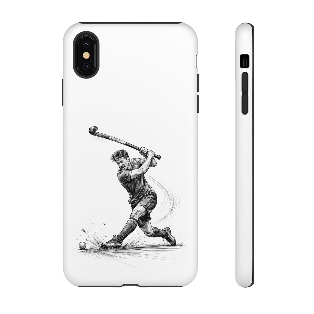 Phone case, Male Hockey Player Tomahawk Sketch,  Tough case