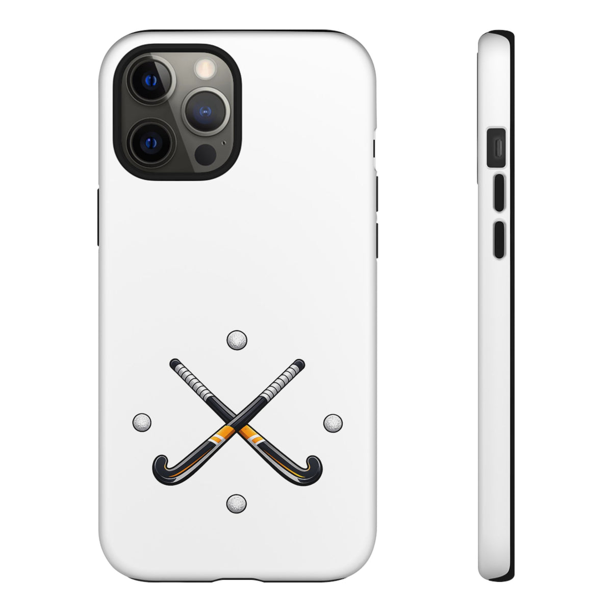 Phone Case, Hockey Crossed Sticks & Balls Design, tough Case