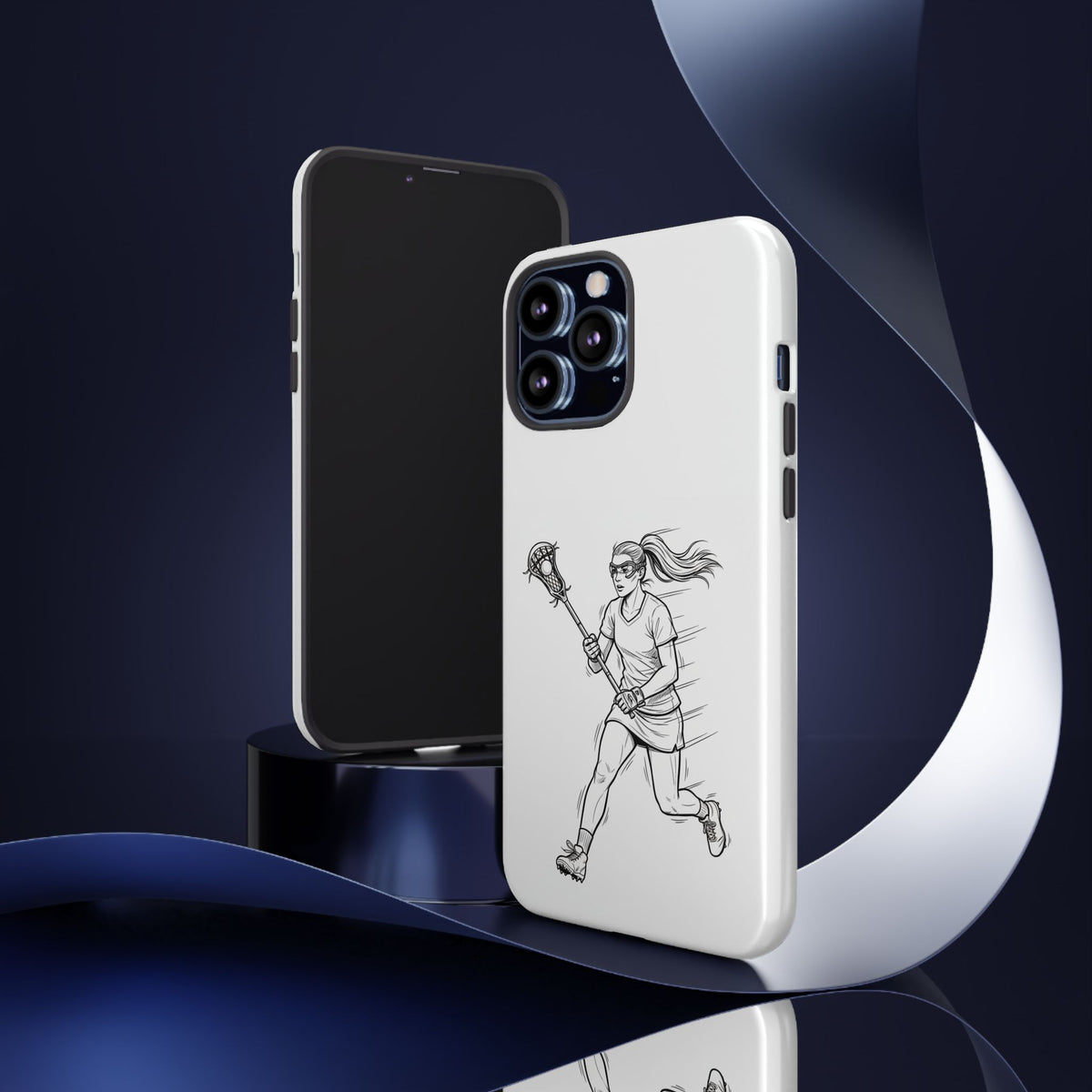 Phone Case, Lacrosse Player Sketch, Tough Case