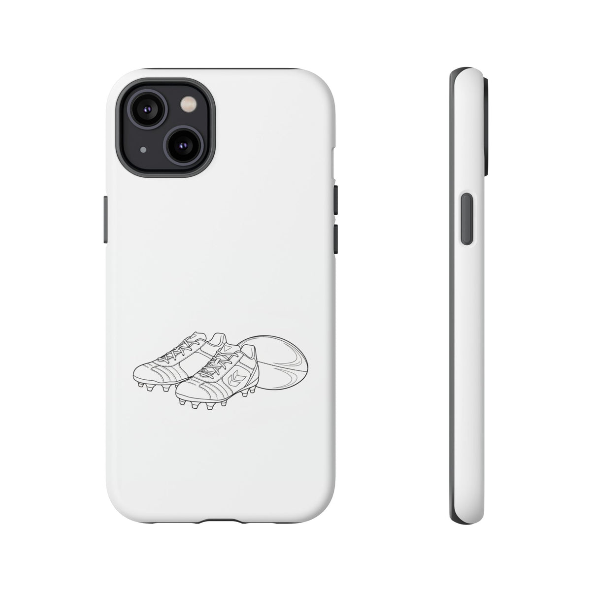 Phone Case, Rugby Ball & Boots Sketch, Tough Case