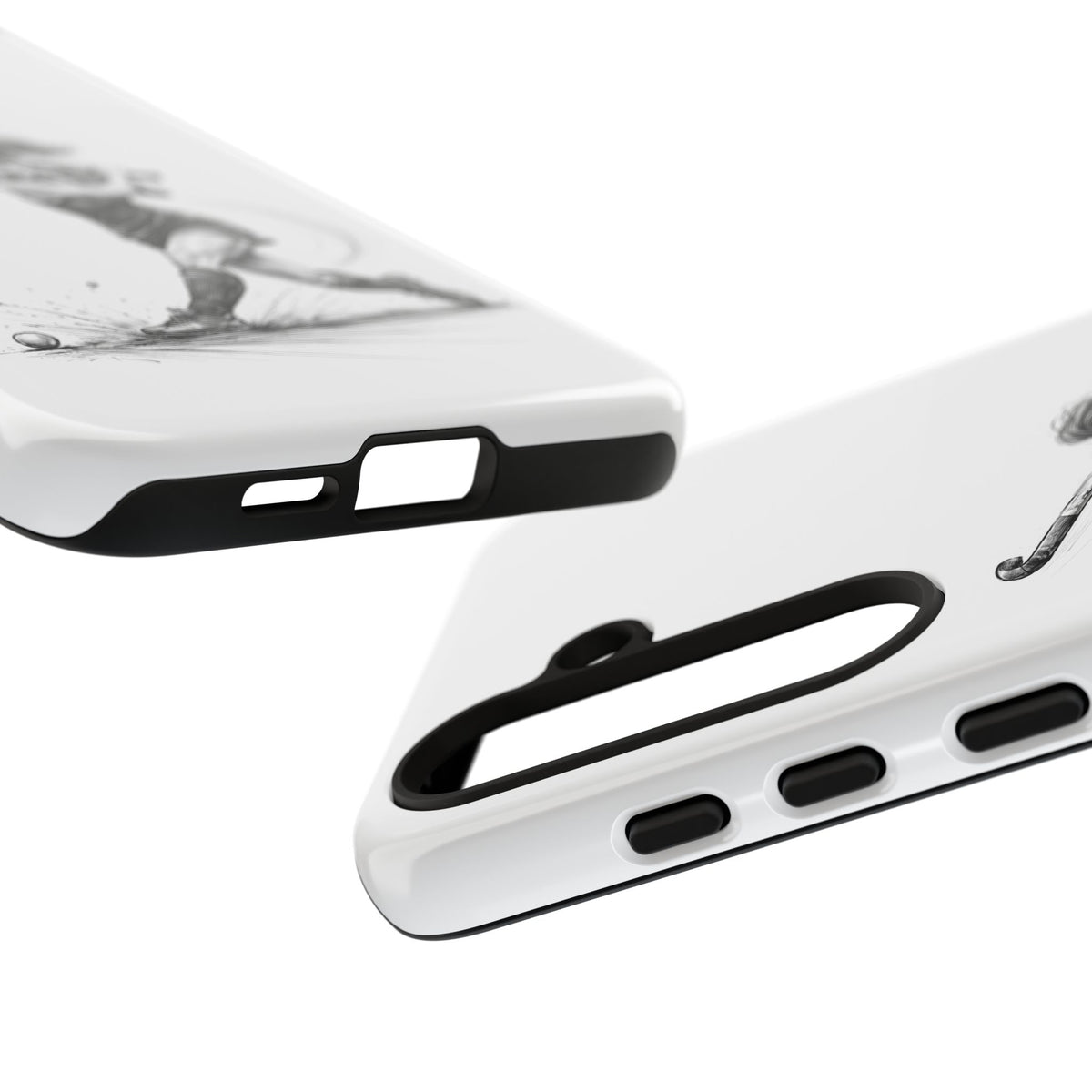 Phone Case, Hockey, Female Player "Tomahawk" shot design, Tough Case
