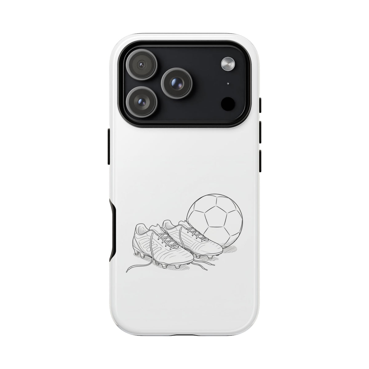 Phone Case, Football Boots & Ball Sketch , Tough Case