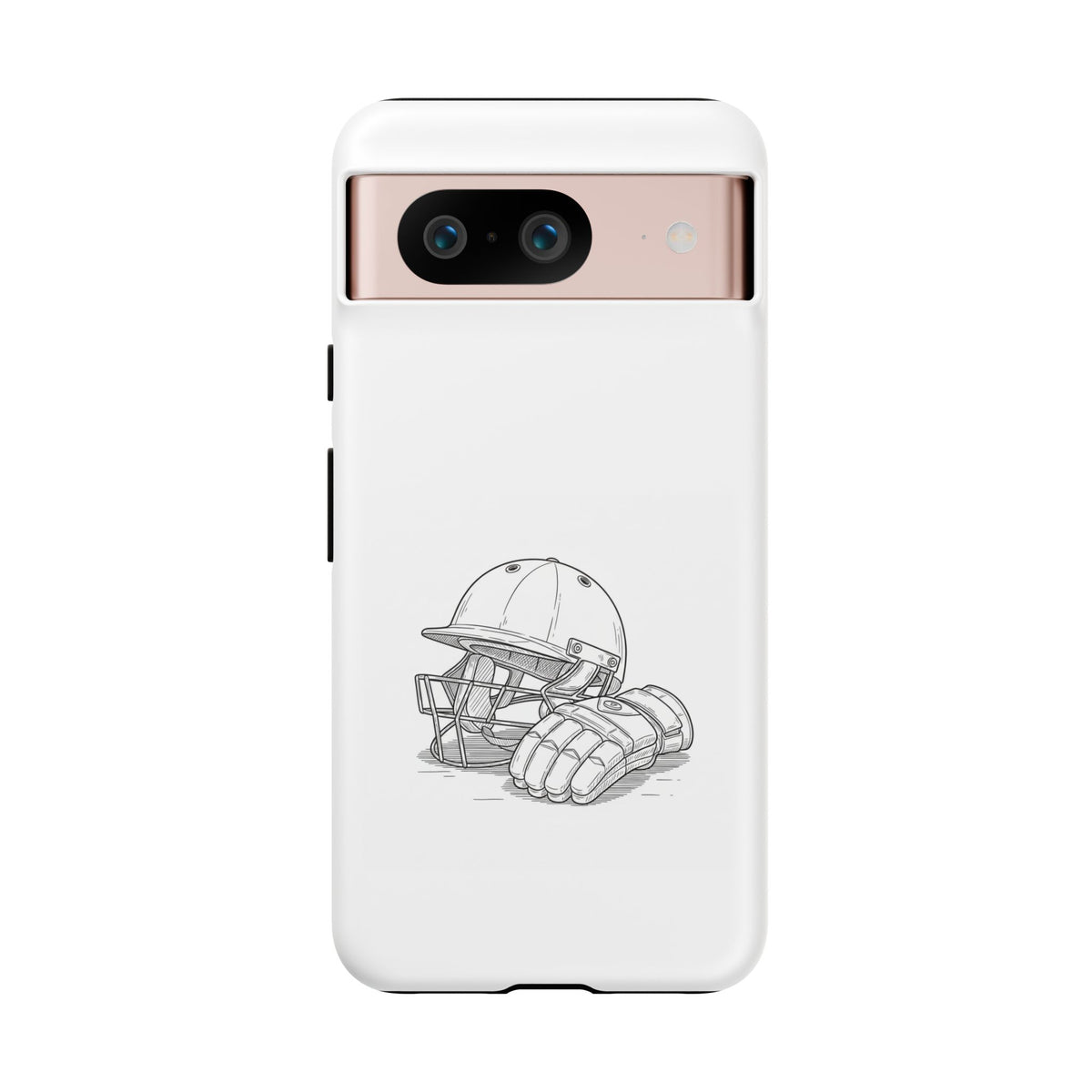 Phone Case, Cricket Gloves & Helmet Sketch, Tough Case