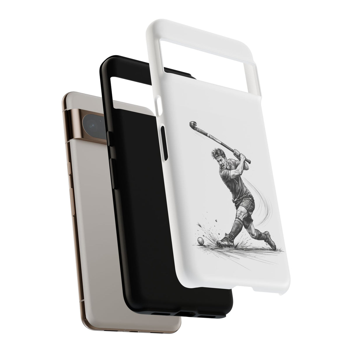 Phone case, Male Hockey Player Tomahawk Sketch,  Tough case