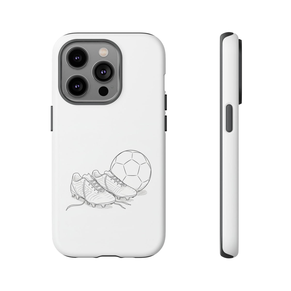 Phone Case, Football Boots & Ball Sketch , Tough Case