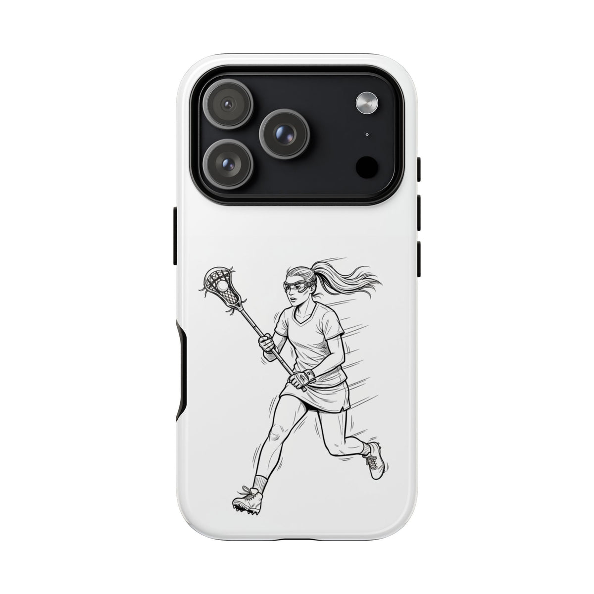 Phone Case, Lacrosse Player Sketch, Tough Case