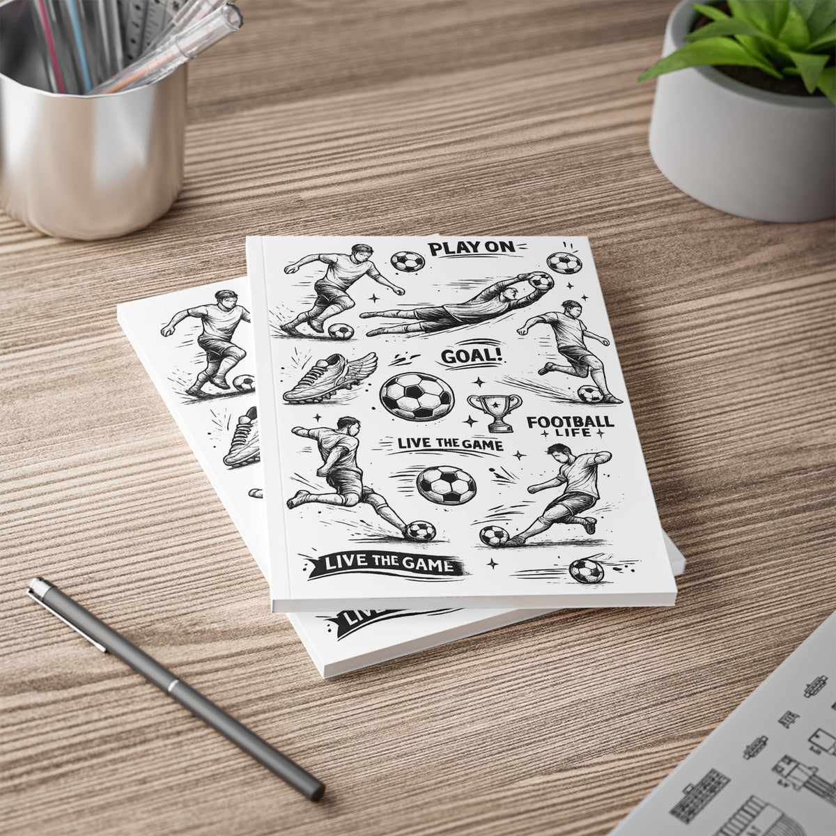 Notebook, Football Images design, A5, Softcover