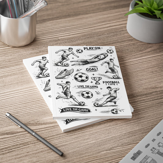 Notebook, Football Images design, A5, Softcover