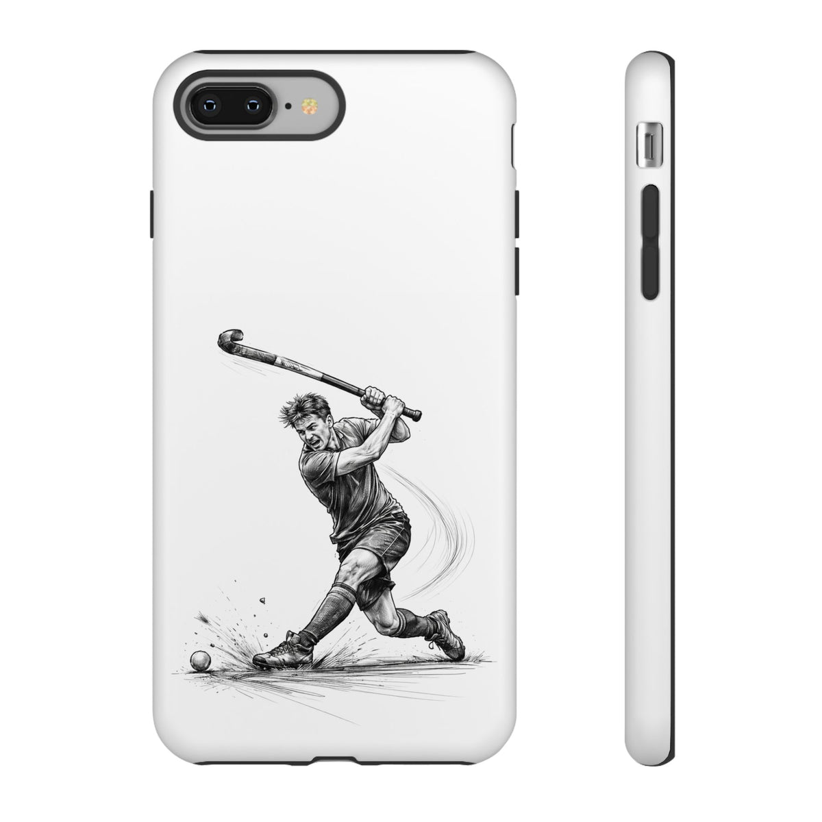 Phone case, Male Hockey Player Tomahawk Sketch,  Tough case