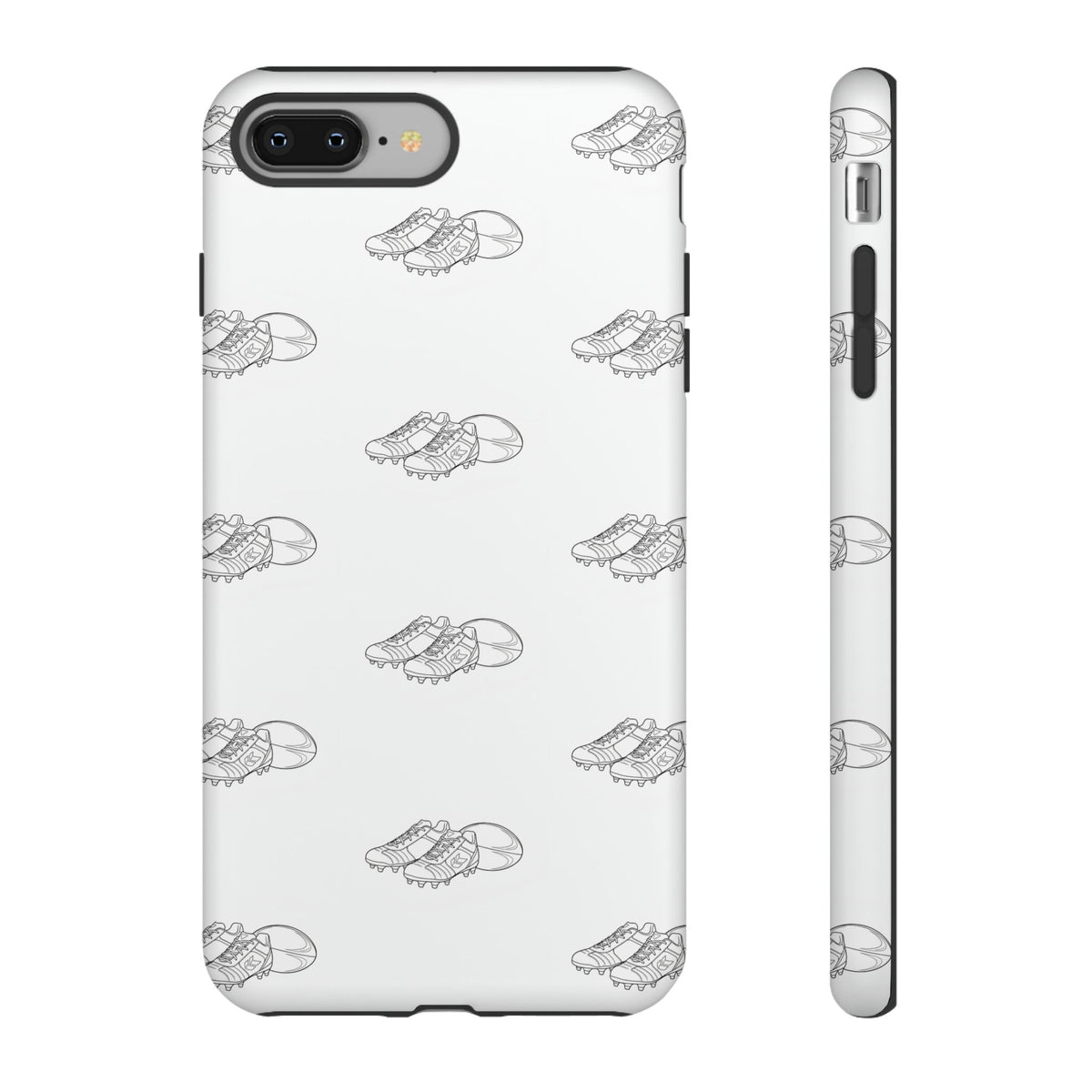 Phone Case Rugby Boots & Ball Repeat Pattern Tough Cases