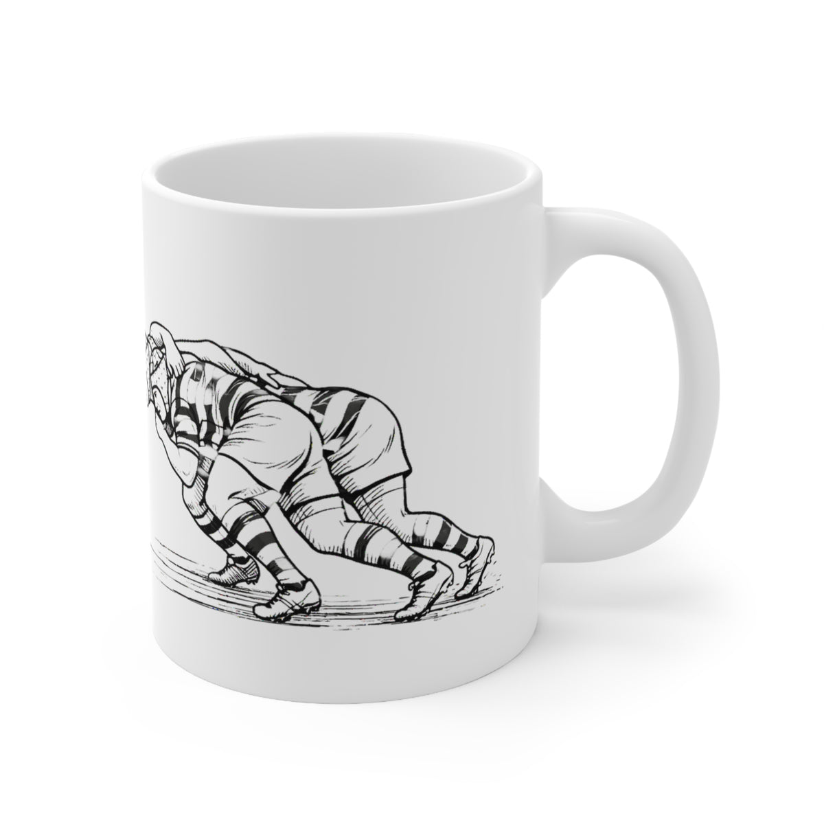 Mug, Rugby Scrum , Push as One, Ceramic, 325ml / 11oz or 440ml / 15oz