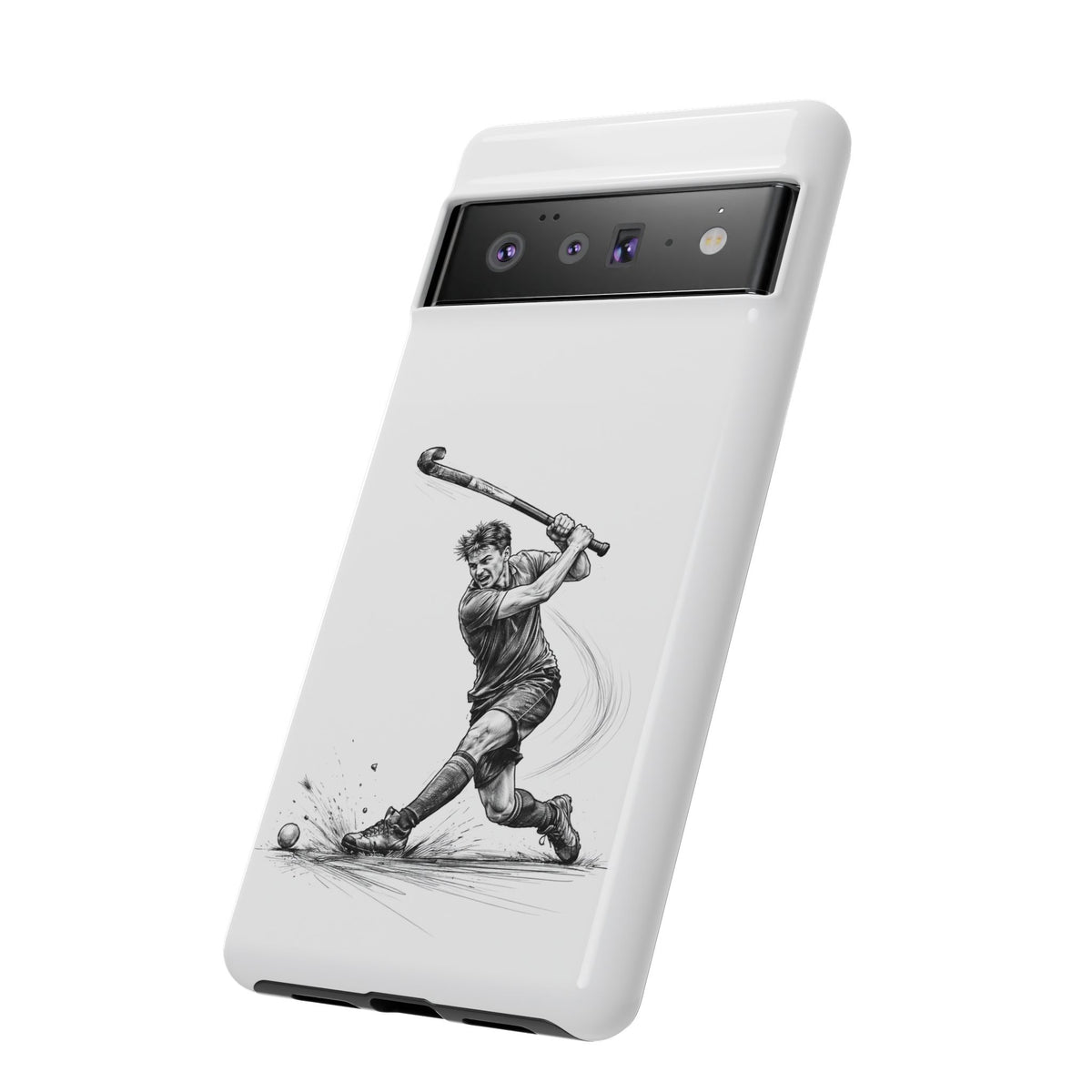Phone case, Male Hockey Player Tomahawk Sketch,  Tough case