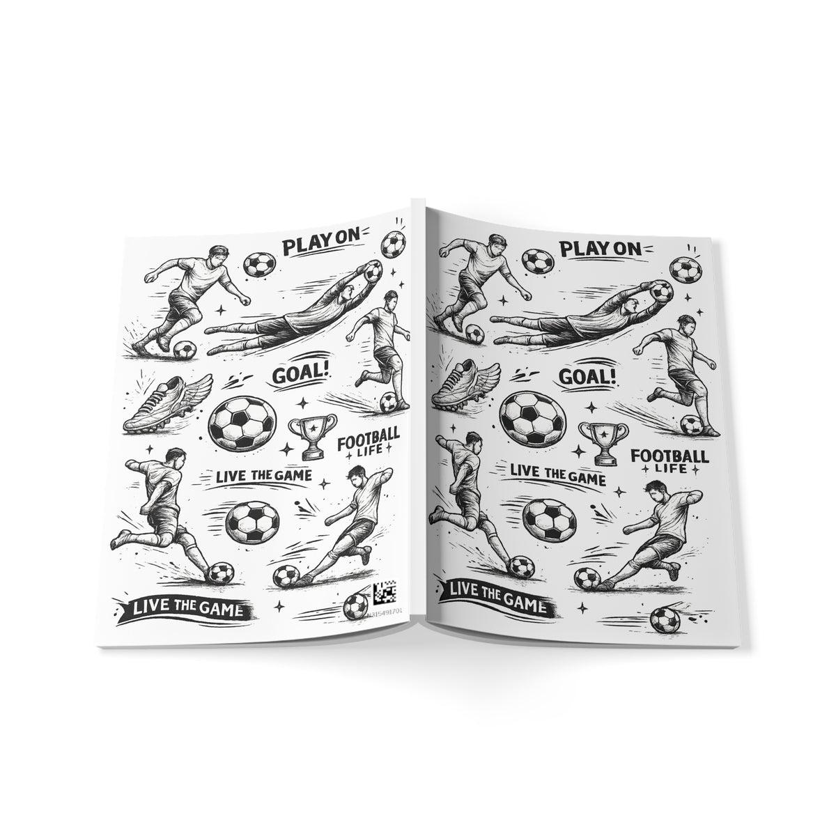 Notebook, Football Images design, A5, Softcover