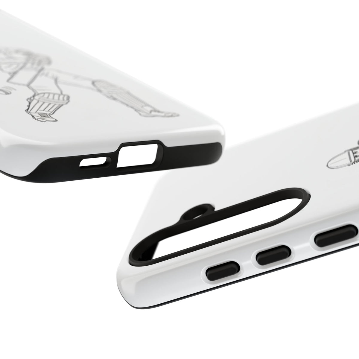 Phone Case, Cricket Batsman Sketch, Tough Case