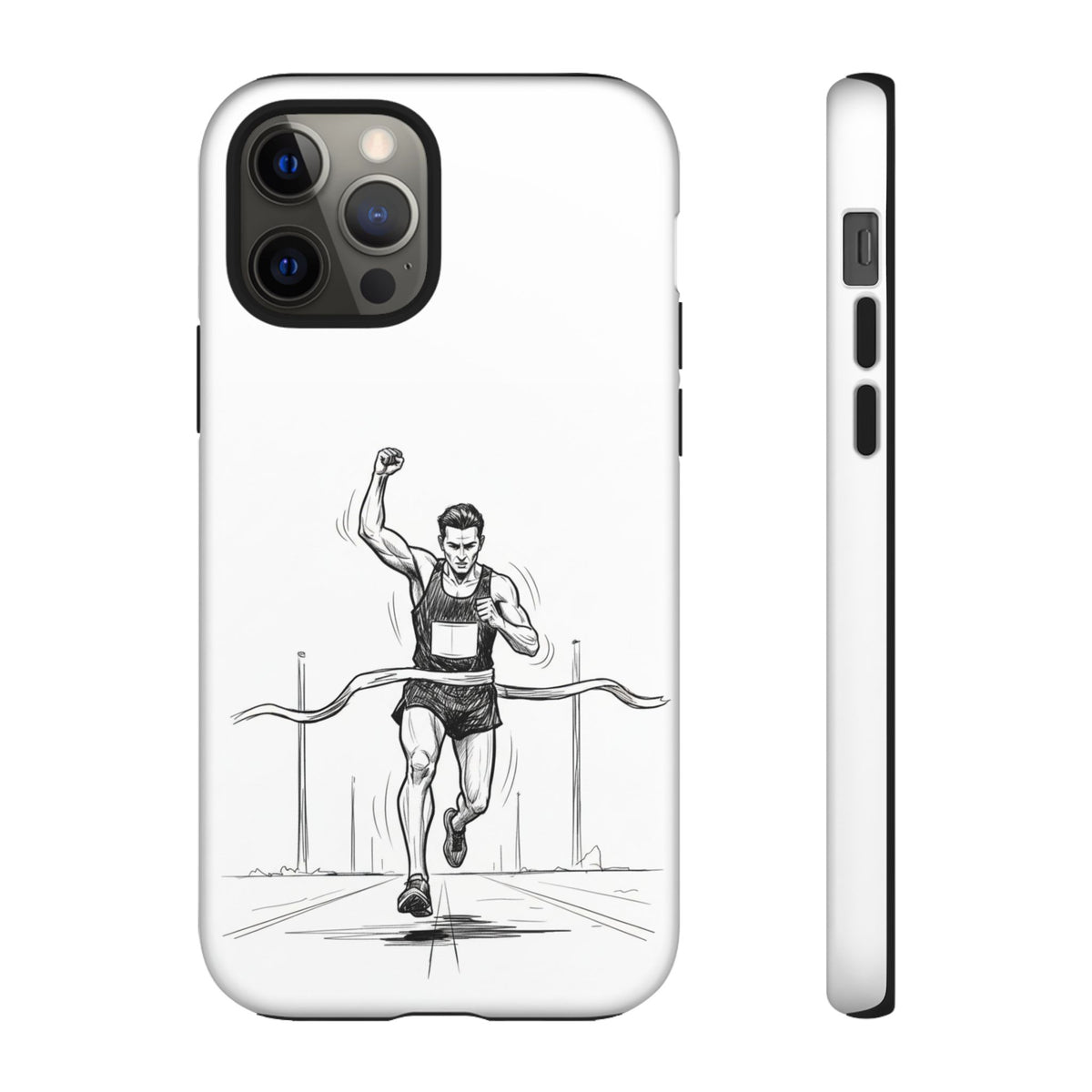 Phone Case, Running, finish line design, Tough Case
