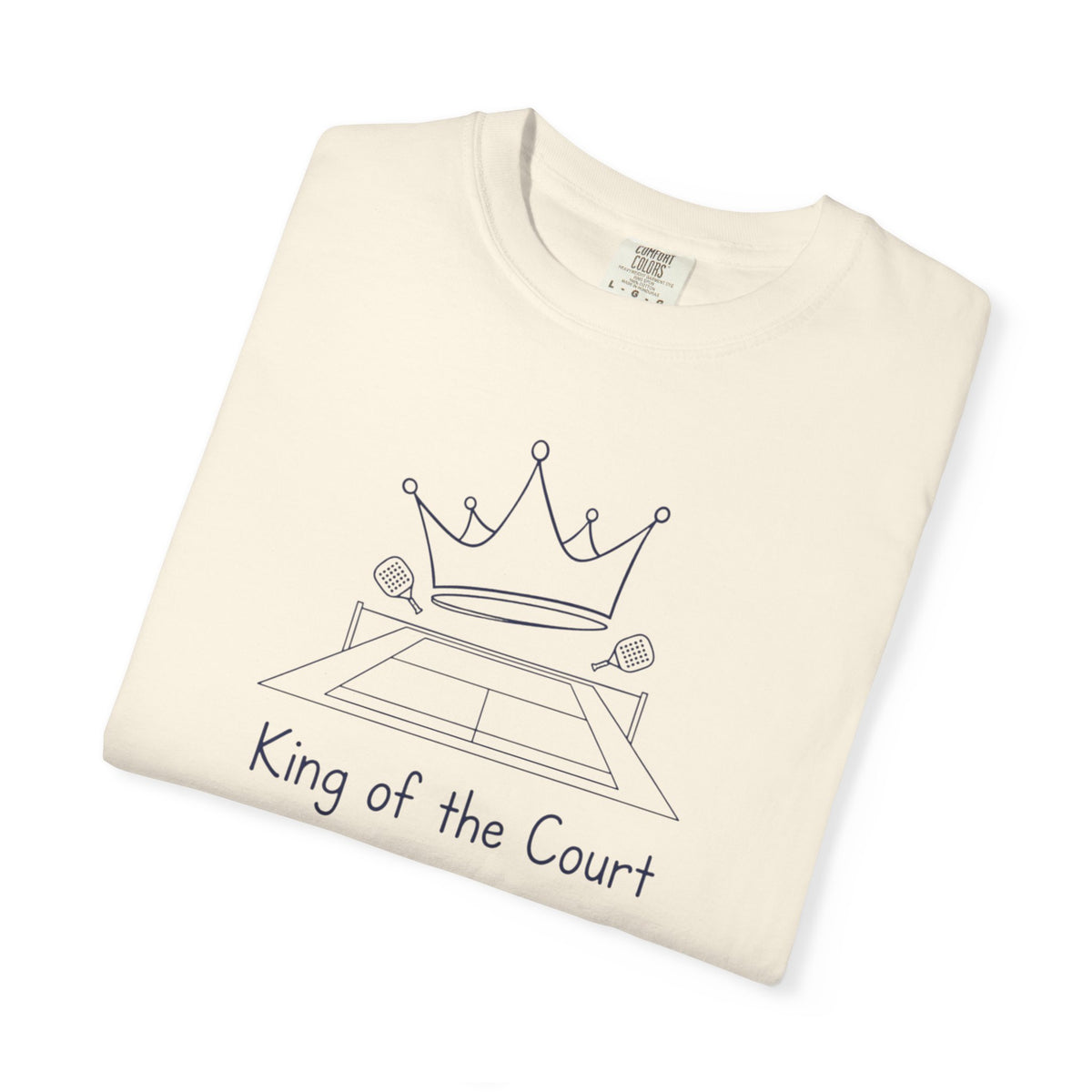 T-shirt, Racket Sports, King of the Court Sketch design, Cotton, Various Colours