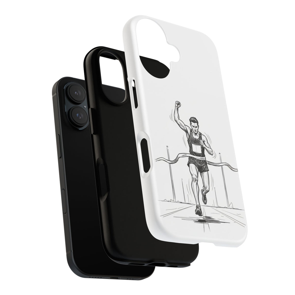 Phone Case, Running, finish line design, Tough Case